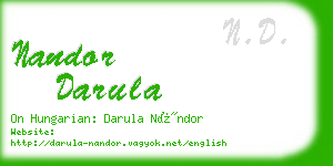 nandor darula business card